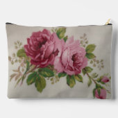 Rosa Rose Elegance Druck Nähtasche Zubehörtasche (Rückseite)