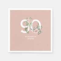 Rosa Rose Elegant 90. Blush Geburtstagsparty