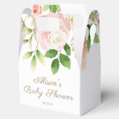 Rosa Rose Elegante Girl Girl Babydusche Geschenkschachtel (Geöffnet)