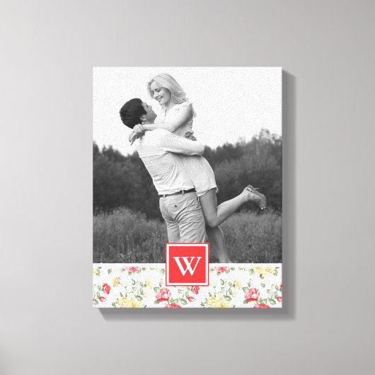 Rosa Rose Elegantes Hintergrundbild | Foto mit Mon Leinwanddruck (Vorderseite)