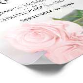 Rosa Rose Elegantes Hochzeitssymbol Poster (Ecke)