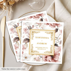 Rosa Rose Elfenbein Papernapkins Serviette