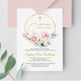 Rosa Rose Erste Heilige Kommune Einladung