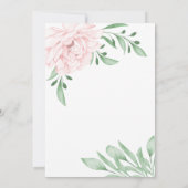 Rosa Rose Eukalyptus Foliage Feier des Lebens Einladung (Rückseite)