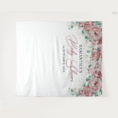 Rosa Rose Eukalyptus Goldbrasse Wandteppich (Vorderseite (Horizontal))