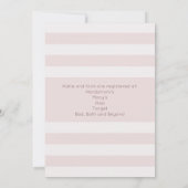 Rosa Rose Feminine Bridal Einladung (Rückseite)