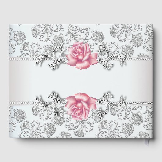 Rosa Rose First Communion Taufbuch Gästebuch (Rückseite)