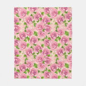 Rosa Rose Fleecedecke (Vorderseite)