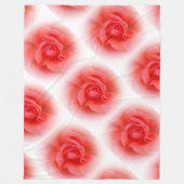 Rosa Rose Fleecedecke (Vorderseite)
