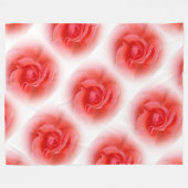 Rosa Rose Fleecedecke (Vorderseite (Horizontal))