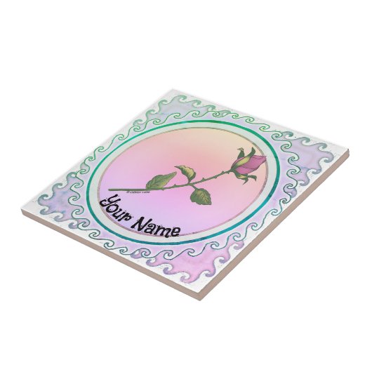 Rosa Rose Fliese (Seite)