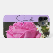 Rosa Rose Floral Blume Foto Mädchen Name Case-Mate iPhone Hülle (Rückseite (Horizontal))