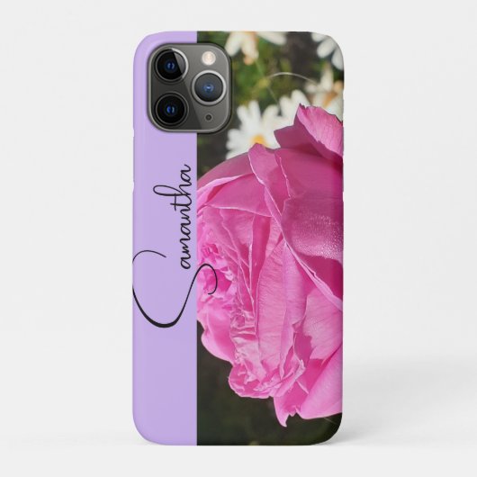 Rosa Rose Floral Blume Foto Mädchen Name Case-Mate iPhone Hülle (Rückseite)