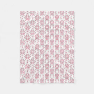 Rosa Rose Floral Damask Stilmuster Fleecedecke