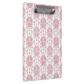 Rosa Rose Floral Damask Stilmuster Klemmbrett (Rechts)