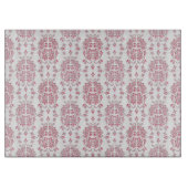 Rosa Rose Floral Damask Stilmuster Schneidebrett (Vorderseite)
