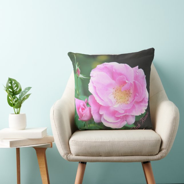 Rosa Rose Floral Kissen (Stuhl )