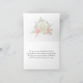 Rosa Rose Floral Rustikal Danke Karte (Innenseite)