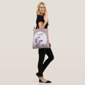 Rosa Rose Floral Scroll Tasche (Am Model)