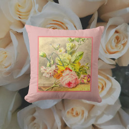 Rosa Rose Floral Stillleben Vintag Kissen