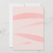 Rosa Rose Floral Wasserfarben Streifen 60. Geburts Einladung (Rückseite)