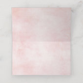 Rosa Rose Florals Moderne botanische Hochzeit Platzkarte (Innenseite Aufgefaltet)