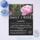 Rosa Rose, Florist, Werbung in Florenz Flyer (Einzeln)