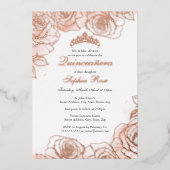 Rosa Rose Folieneinladung (Vorderseite)