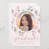 Rosa Rose Foto 2025 Abschluss Ankündigung (Vorne/Hinten)