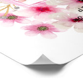 Rosa Rose FOTO BAUTIZO Taufe Mädchen Poster (Ecke)