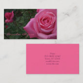 Rosa Rose Foto Business Card Visitenkarte (Vorne/Hinten)