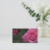 Rosa Rose Foto Business Card Visitenkarte (Stehend Vorderseite)