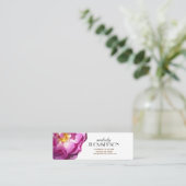 Rosa Rose Foto Floral Business Cards Mini Visitenkarte (Stehend Vorderseite)