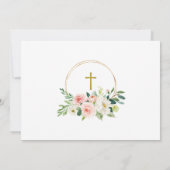 Rosa Rose Foto Girl Einladung (Rückseite)