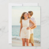 Rosa Rose Foto Gold geometrischer Rahmen Save The Date (Rückseite)