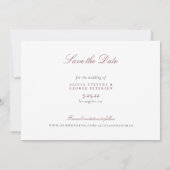 Rosa Rose Foto Hochzeit speichern Sie das Datum Save The Date (Rückseite)