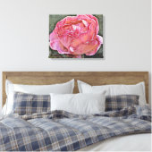 Rosa-Rose-Fotografien drucken Leinwanddruck (Insitu (Schlafzimmer))