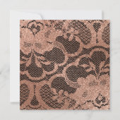 Rosa Rose Foxier Blush Golden Lace Black Event VIP Einladung (Rückseite)