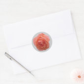 Rosa Rose für dich Runder Aufkleber (Umschlag)