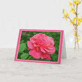 Rosa Rose für die Mama Karte (Gelbe Blume)