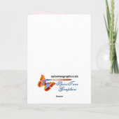 Rosa Rose für Mama Karte (Rückseite)