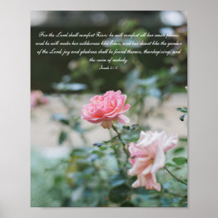 Rosa Rose Garden Bibel Verse Poster