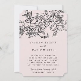 Rosa Rose Garden Hochzeit Einladung