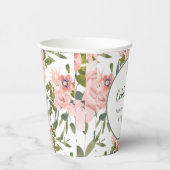 Rosa Rose Geburtstag Hochzeitspapiere Cups Pappbecher (Rechts)