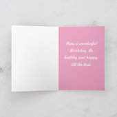 Rosa Rose Geburtstagskarte Karte (Innenseite)