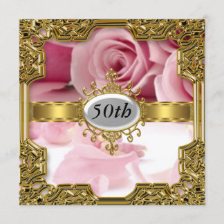 Rosa Rose Geburtstagsparty Glamour Hot Einladung