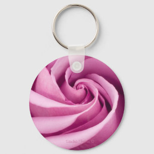 Rosa Rose geklappt bis perfekter Schlüsselanhänger