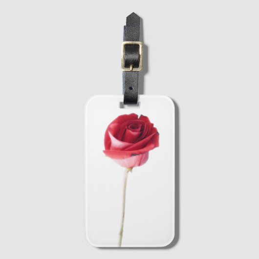 Rosa Rose Gepäckanhänger (Vorderseite Vertikal)