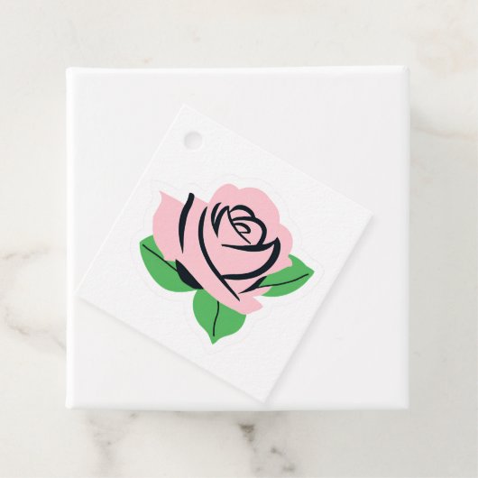 Rosa Rose Geschenkanhänger (Beispiel)