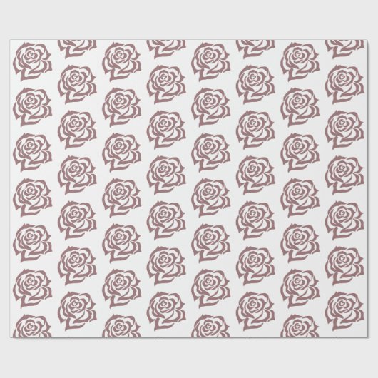 Rosa Rose Geschenkpapier (Flach)